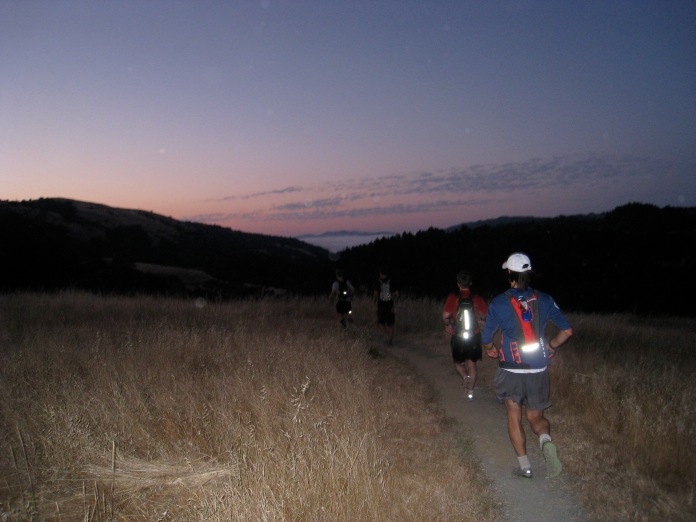 Running into the sunrise through Monte Bello. This is one of my favorite pictures ever!