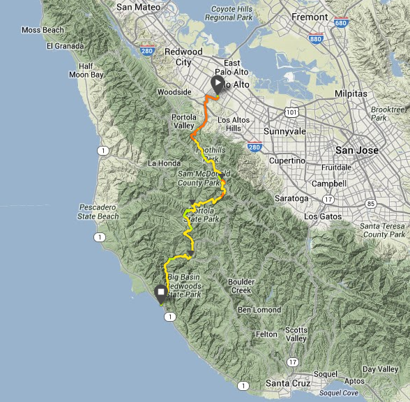 My GPS track of the run. 47.2 miles in 12:35:39 (including all stops).